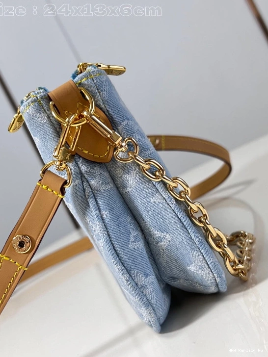 AAA Replica Ru Liv pochette double LOUIS VUITTON -24.5*13.5*6.5CM 0807